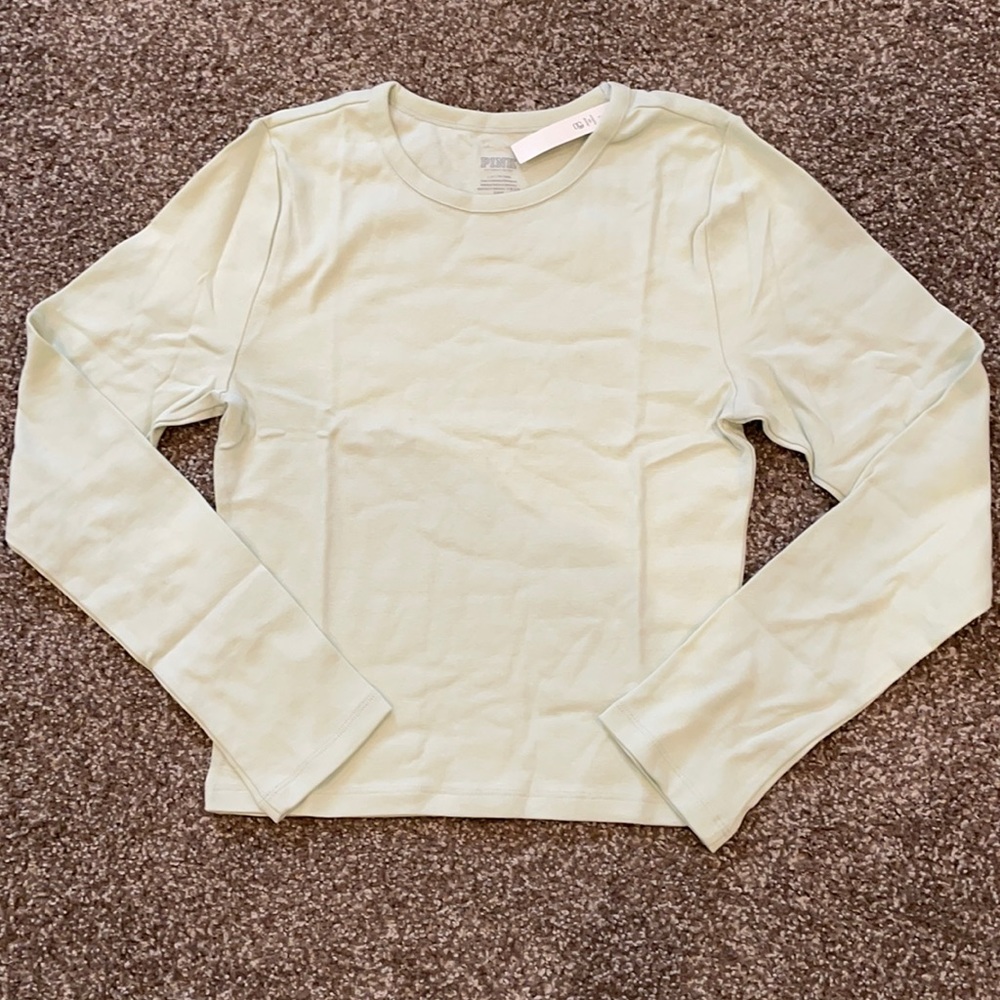 VS PINK Long Sleeve Crop Tee